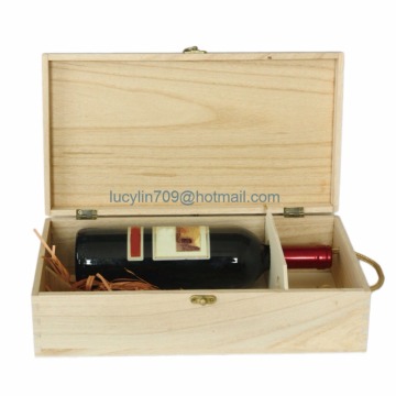 Retro Double Bottle Wooden Wine Packaging Box Whisky Grape Bottle Wood Box Gift