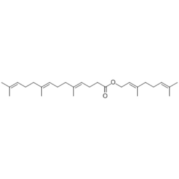 4,8,12-Tetradecatrienoicacid, 5,9,13-trimethyl-,( 57192370,2E)-3,7-dimethyl-2,6-octadien-1-yl ester,( 57192371,4E,8E)- CAS 51-77-4