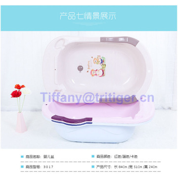2017 new fashional cute cartoon bailer Pedestal pan Suitcase Rectangular container Japanese Basin Bucket lid small basin plastic