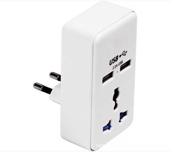 Single-hole plug adapter suitable with USB for travel