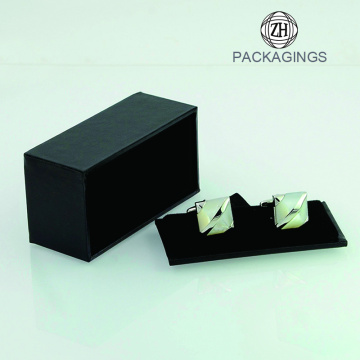 Custom black handmade cufflink box