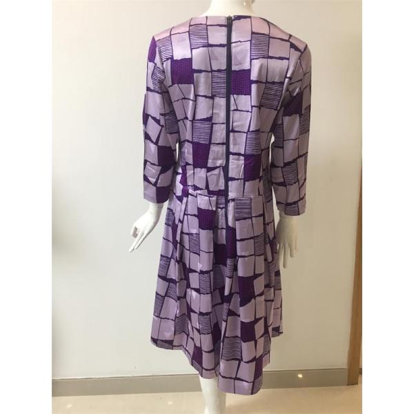 Printed Jacquard Cotton/Rayon/Spandex Dress