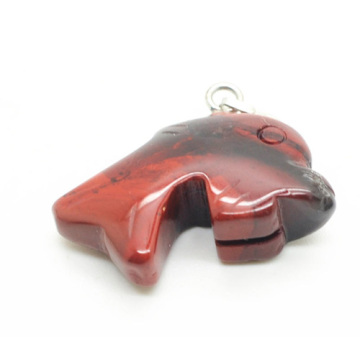 Dolphin Shape Red Jasper pendant