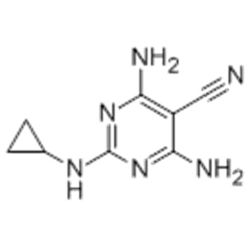 5-Pyrimidinecarbonitrile,4,6-diamino-2-(cyclopropylamino)- CAS 112636-83-6