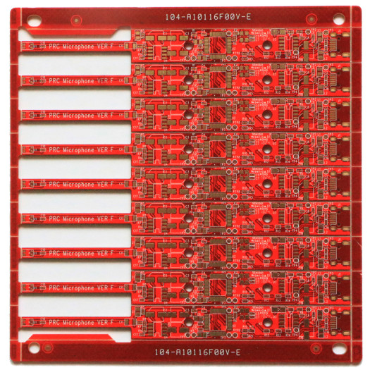 Microphone Red color printed circuit board