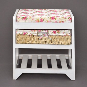 Chest with Shoe Rack with basket and shelf Hallway Bench