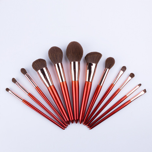red makeup brush set Professional Cosmetics Kit