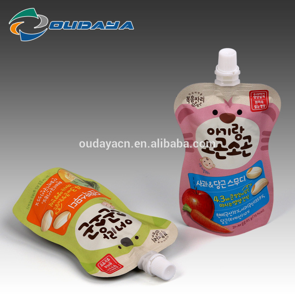 Plastic Packaging liquid Pouch Bag with spout