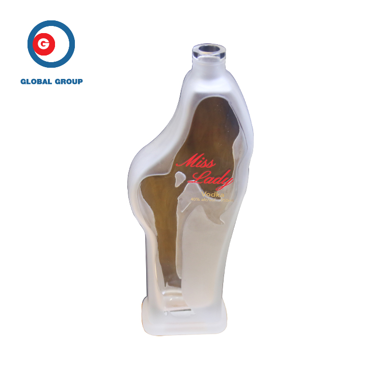 Hot Quality Screen Printing Narrow Mouth Oem Personalized Glass Liquor Bottle