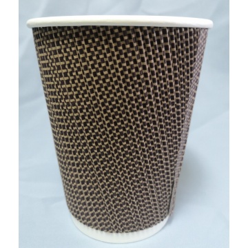 Ripple Kraft Paper Coffee Cups ripple wall cup  8/10/12/16 OZ