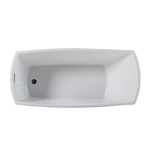 Modern Slipper Soaking White Acrylic Bathtub