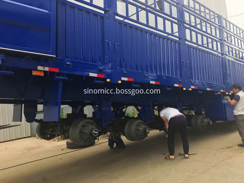 Blue Fence Semi Trailers