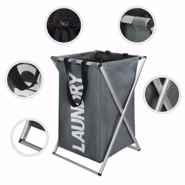 Laundry Hamper with Aluminum X-Frame and 600D Oxford Bag