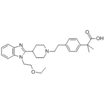 BENZENEACETIC ACID, 4-(2-(4-(1-(2-ETHOXYETHYL)-1H-BENZIMIDAZOL-2-YL)-1-PIPERIDINYL)ETHYL-ALPHA, ALPHA-DIMETHYL- CAS 202189-78-4