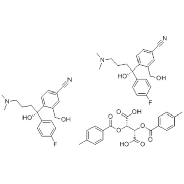 (-)-4-(4-Dimethylamino)-1-(4-fluorophenyl)-1-(hydroxybuty)-3-hydroxymethyl)-benzonitrile hemi D-(+)-di-p-toloyltartaric acid salt CAS 128173-53-5