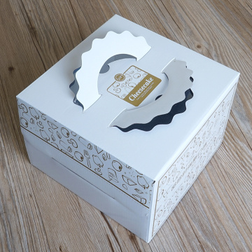 White cake packing box