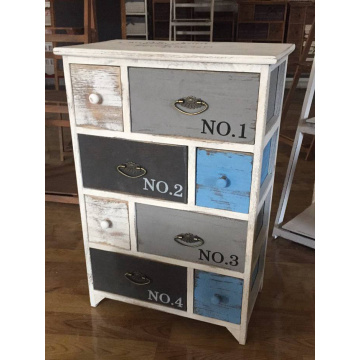 America vintage style wood storage cabinet chest drawers