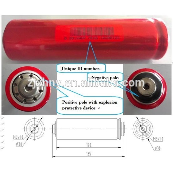 38120HP 8Ah lifepo4 battery with 30C discharge current