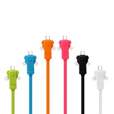 3-in-1 revolving charge line for iPhone/micro Android/type-C