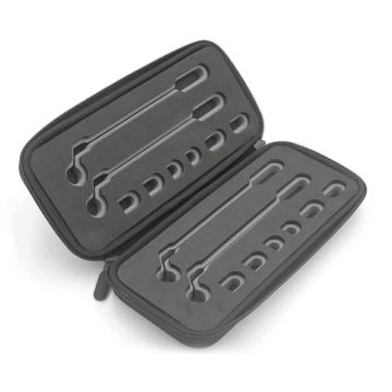 Portable printed eva case custom smooth zipper indicator lighting case with multi-layer interior