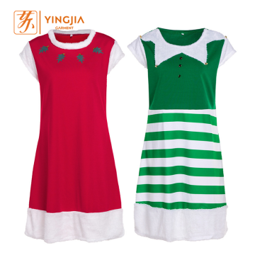 Best Selling New Fashion Christmas Style Short-sleeved Dress