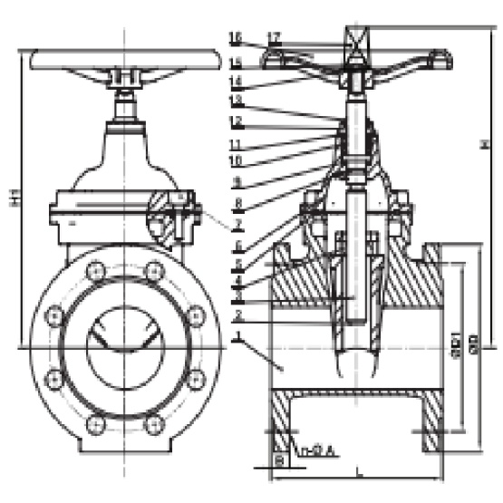 Ductile iron larger size Gate Valve