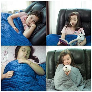 100% Polyester Kids Minky Dot Weighted Blanket