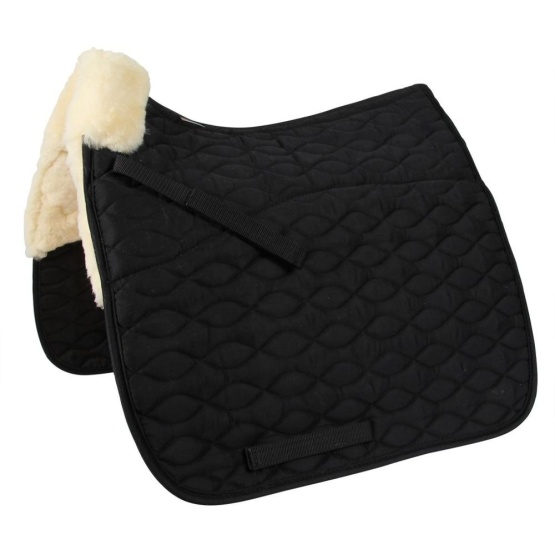 Sheepskin saddle pads with quilted cloth