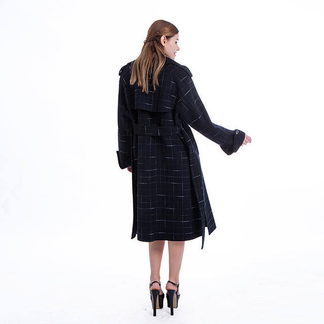 Cashmere overcoat checked