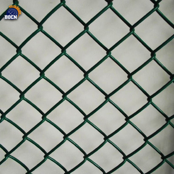 green pvc coated chain link fence
