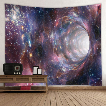 Starry Tapestry Galaxy Tapestry Night Sky Wall Hanging Star Hole 3D Printing Tapestry Psychedelic Wall Art for Living Room Bedro