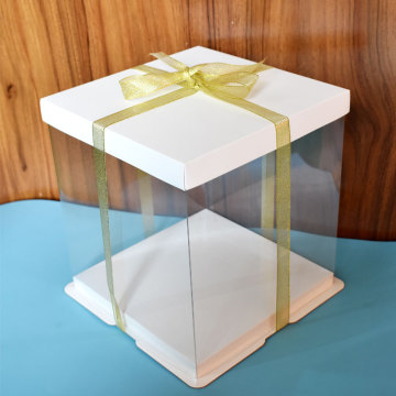 Clear birthday cake box