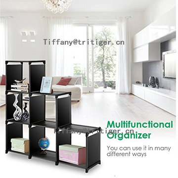 high quality eco-friendly home plastic foldable bookcase