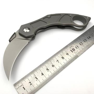 Titanium Handle Folding Pocket Knife Karambit Knife
