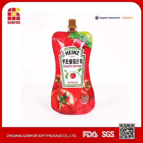 Chilli Sauce Packaging Spouted Stand Up Pouch