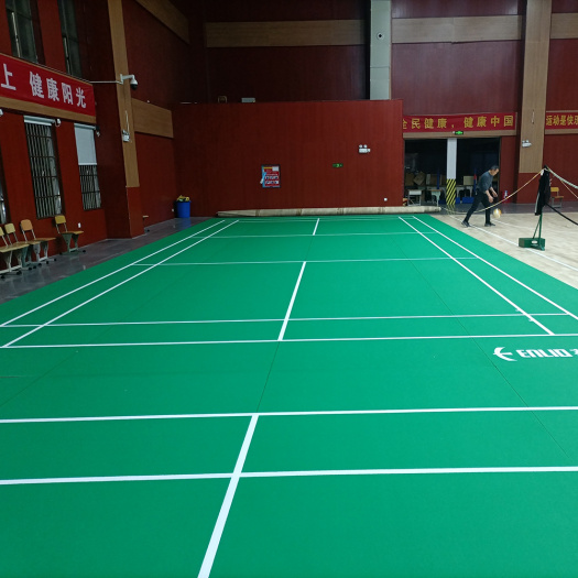 indoor PVC green Badminton court mat