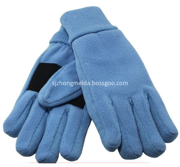 Blue Fleece Gloves For Safety