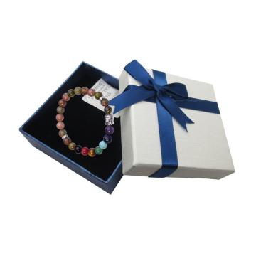 Unakite Bracelet Buddha 7 Chakra Gemstone Alloy Beads Jewelry Bangle