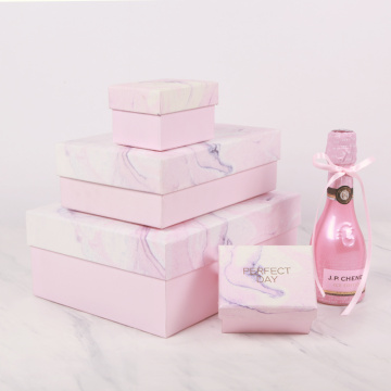 Pink marble pattern beautiful boxes for gifts