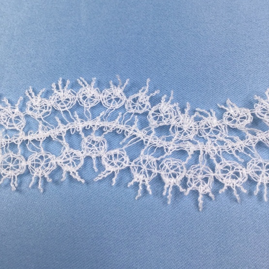 White Floral Flat Crochet Lace Trim