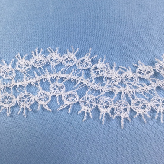 White Floral Flat Crochet Lace Trim