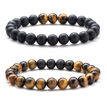 Tiger Eye Stone Beads Bracelet Elastic