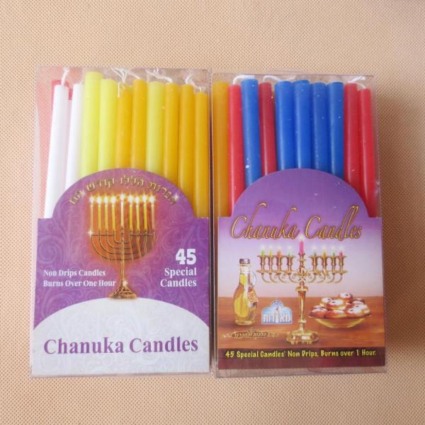 Small Multicolor Jewish Spiral Hanukah Candles