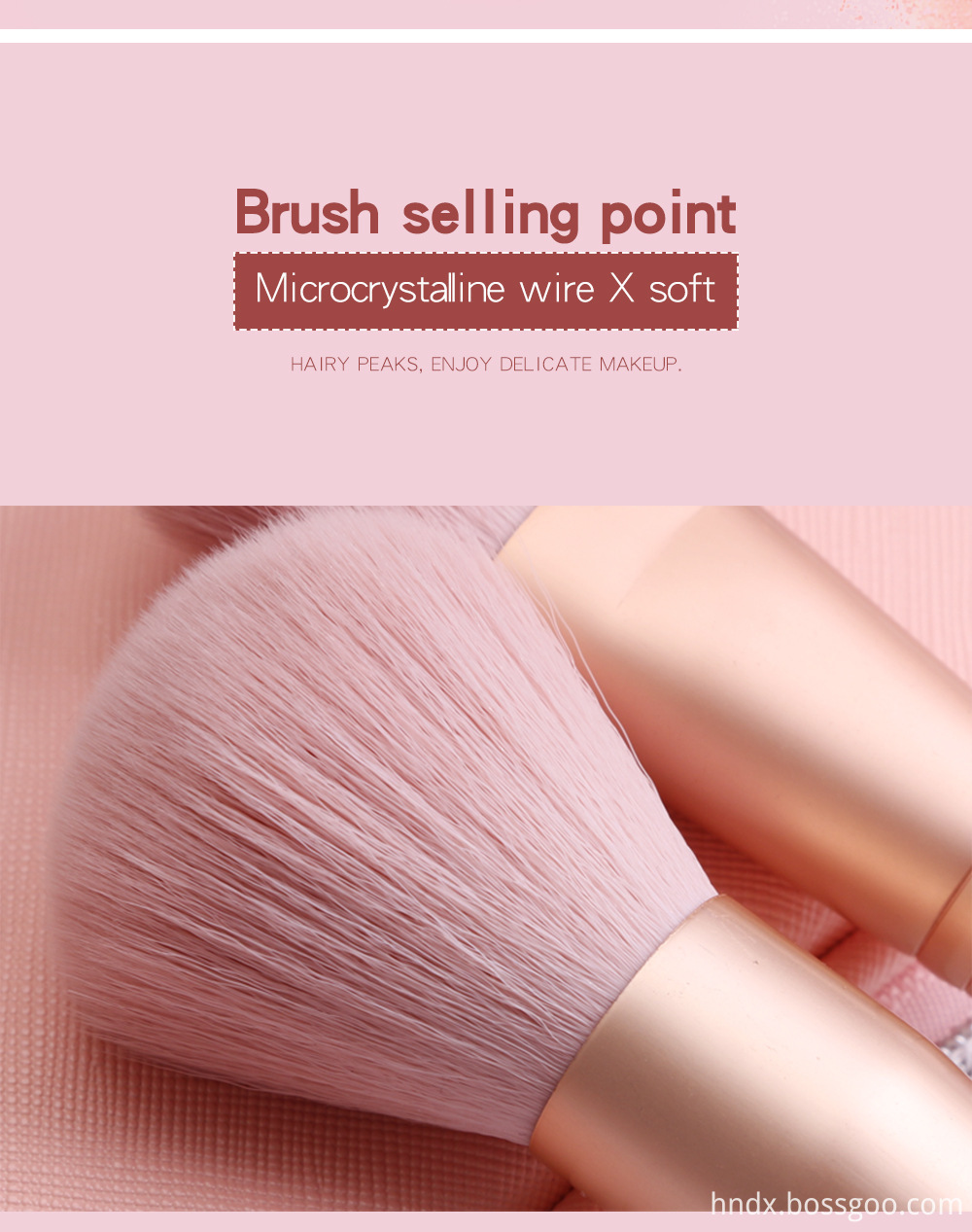 10 Piece Pink Makeup Brush Set