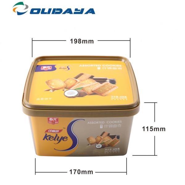 square container for biscuit