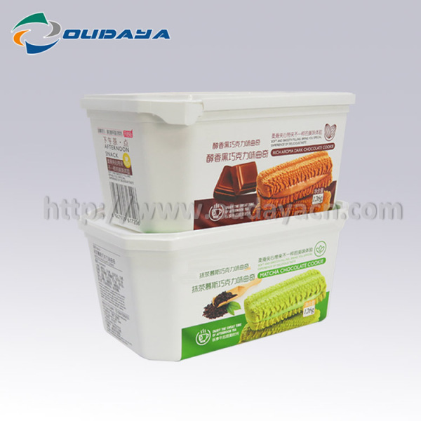 126g Cookies Plastic Container In Mold Labeling