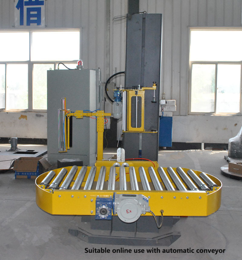 Fully automatic online pallet wrapping machine