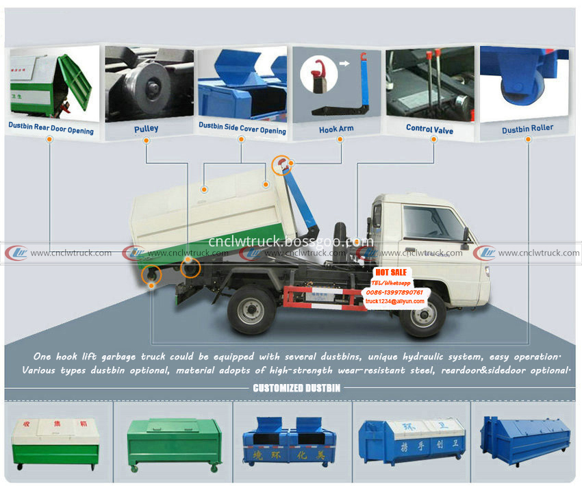 hook lift garbage truck structural diagram