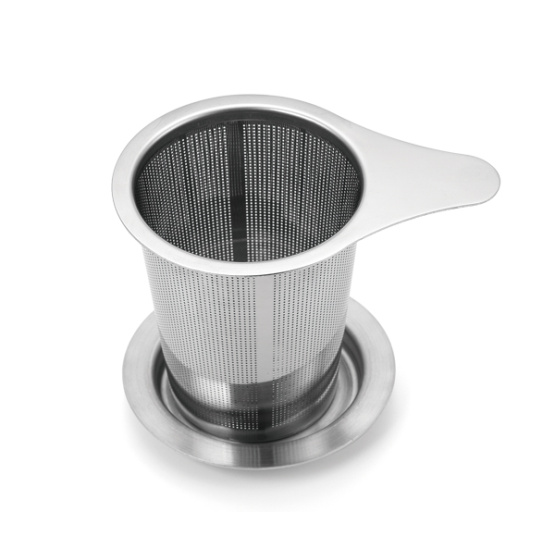 Stainless steel cup shaped tea infuser mug