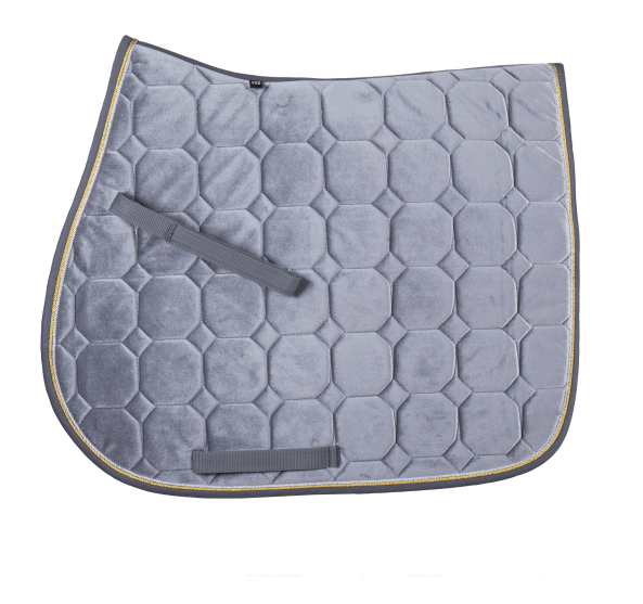 Velour Quilting Saddle Pad with Cord